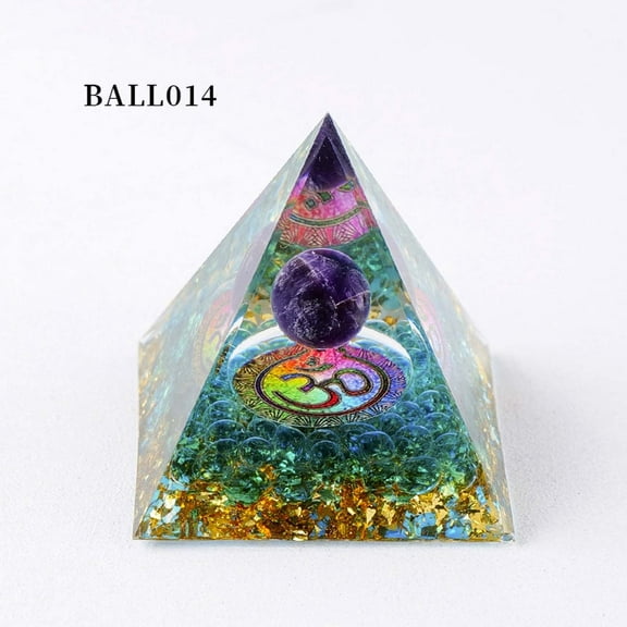 cpengpj 5cm Constellation Crystal Pyramid Styles Pyramids Crystal Ball Crushed Stone Pyramids Home Crafts Resin Ornaments for Office/Living Room/Bedroom/Yoga