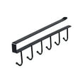 thumbnail image 1 of cpengpj 6 Hooks Coffee Mug Holder Under Cabinet, Metal Sturdy Coffee Mug Rack Under Shelf Organizer, Display Hanging Coffee Cup Storage Hooks for Bar Kitchen Utensils, Wine Glasses, 1 of 1