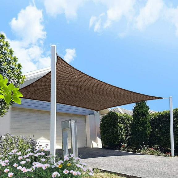 cpengpj 79x79in HDPE Material Straight Edge Sun Shade Sail, Straight Flat Brink Shade Rectangular Awning Outdoor Shade Cloth Pergola Cover UV Block Fabric