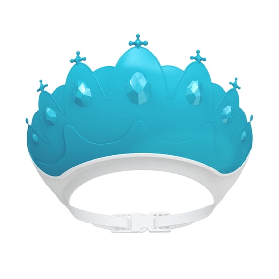 cpengpj Baby Shower Cap Shield, Shower Cap for Kids, Visor Hat for Eye and Ear Protection for 0-9 Years Old Children, Cute Crown Shape Makes the Baby Bath More Fun