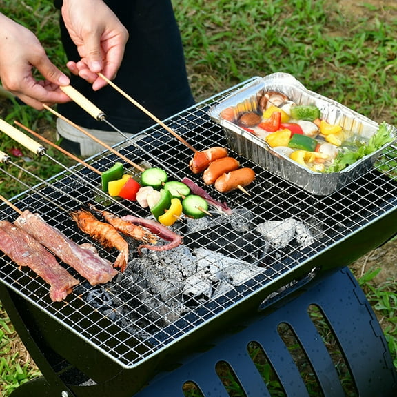 cpengpj Barbecue Net Stainless Steel Grill Net Flat Grill Net Outdoor Barbecue Net Rack Mesh Wire Net, Suitable for Home Family Gatherings Camping BBQ Outdoor Picnic