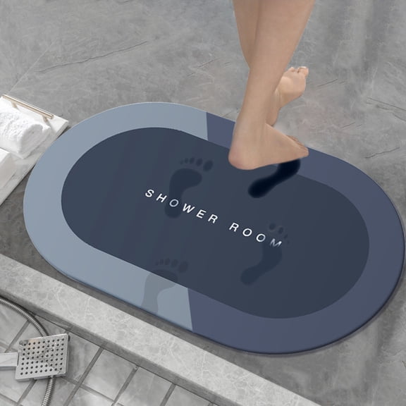 cpengpj Bath Mat Rug Rubber Non Slip Quick Dry Super Absorbent Diatomaceous Rug Fit Under Door Washable Bathroom Floor Mats- for in Front of Bathtub, Shower Room, Sink