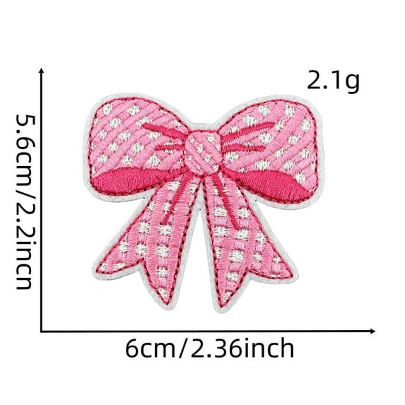 cpengpj Bow Iron on Patches, Small Embroidery Bow Patches for Clothes Cute Iron on Stickers Embroidered Applique for DIY Sewing Jeans Shirt Hat Jacket Backpack