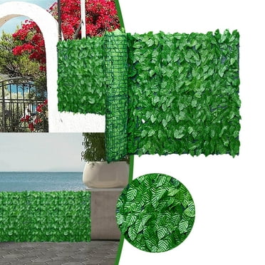 cpengpj Faux Hedge Panels Greenery Vines for Fence Artificial Ivy Balcony Privacy Screen Fence Panel Artificial Plant Decorative Fences for Indoor Outdoor Garden