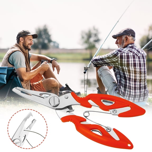 cpengpj Fishing Pliers, Stainless Steel Fish Hook Remover, Multi-Function Fishing Line Cutter Split Ring Opener, Pe Fishing Line Pliers Fish Binding Hook Fishing Tools
