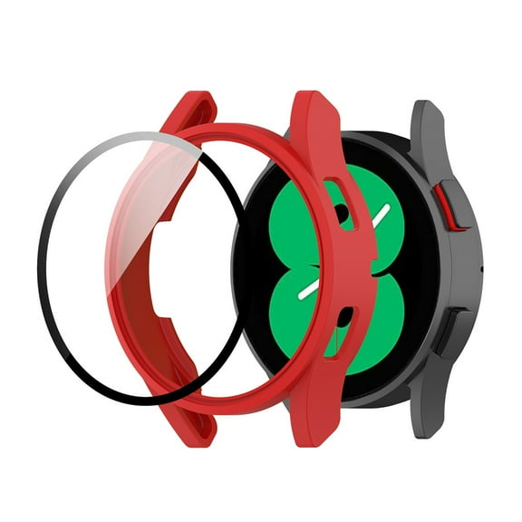 cpengpj Galaxy Watch 4 Screen Protector Case 40mm Tempered Glass Protective Film and PC Watch Cover, Smartwatch Accessories for Women