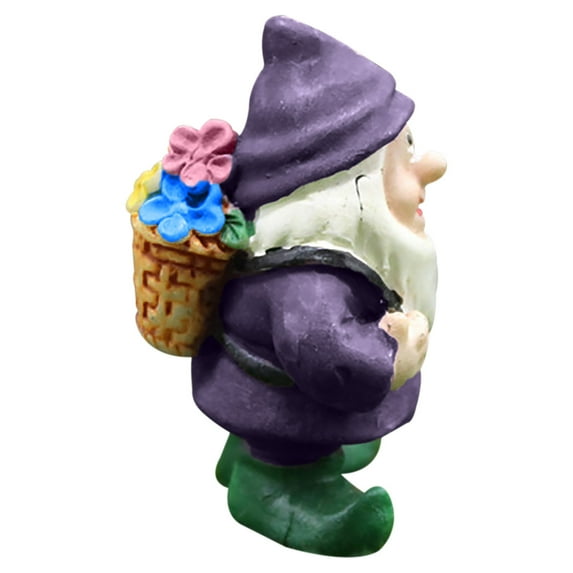 cpengpj Garden Mini Gnome Ornaments, Outdoor Garden Decorations Garden Dwarf Ornaments Resin Crafts for Outdoor, Potted Plant, Desktop
