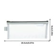 thumbnail image 1 of cpengpj Grid Mesh Pen Pencil Case with Zipper Clear Makeup Color Pouch Cosmetics Bag Multi-Purpose Travel Transparent Stationary Bag Office Organizer Box Pencil Pouch, 1 of 1