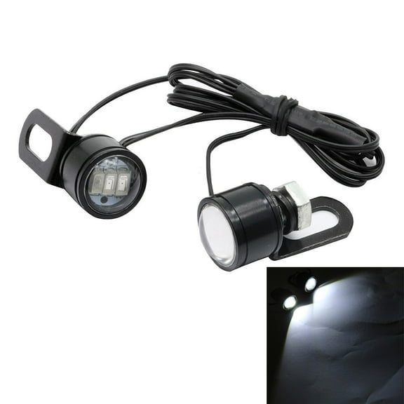 cpengpj Headlight, Dynamic LED Motorcycle Car Headlights with Switch Control, Mini Projector Lens Lamp for Accessories