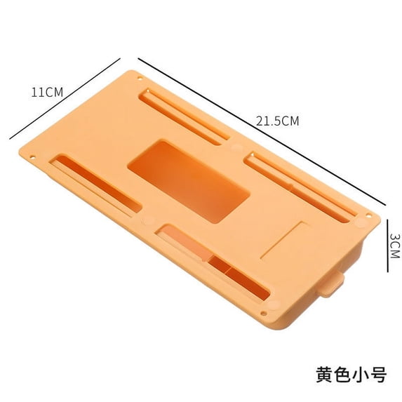 cpengpj Hidden Under Table Desk Drawer Storage Organizer, Self-Adhesive Under Office Desktop Pencil Tray Drawer, Under Table Storage Tray Drawer for Kitchen