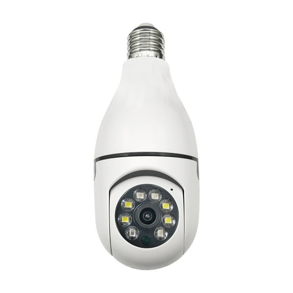 cpengpj Home Remote Surveillance Camera, High-definition Security Monitor, 360-degree Panoramic View Smart Bulb-type Surveillance Camera HD Night Vision