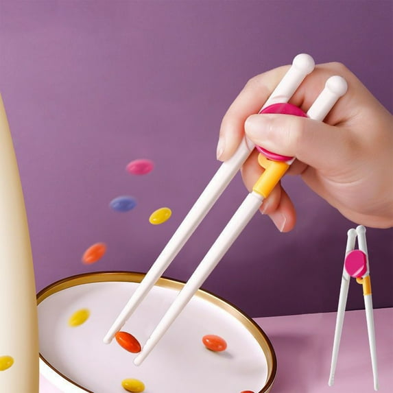 cpengpj Kids Training Chopsticks Easy to Use Training Chopsticks Kids Chopsticks Reusable Chopstick Set Learning Tableware, Training Helper for Beginners