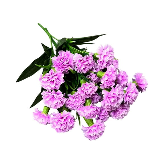 cpengpj Mother's Day Party Decoration Artificial Flowers, Silk Carnation Flower Bouquet with Vase Spring Summer Floral Arrangements, Flores Artificiales for Home Wedding Table