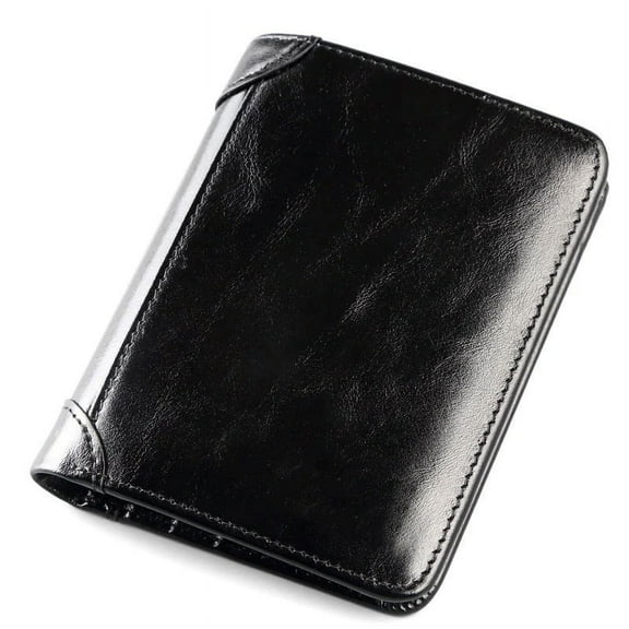 cpengpj Multi-Functional RFID Blocking Waterproof Durable PU Leather Wallet, Large Capacity Zipper Wallets for Men Holds