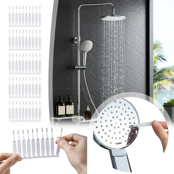 cpengpj Multifunctional Shower Head Cleaner Tool Crack Hole Clogging Cleaning Brush Shower Head Picking Brush, Showerhead Cleaning Brushes Picks for Household Bathroom