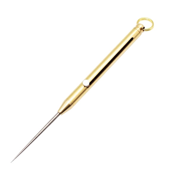 cpengpj Portable Alloy Titanium Spring Toothpicks Metal Pocket Push-pull Toothpick Key Pendant for Outdoor Picnic Camping