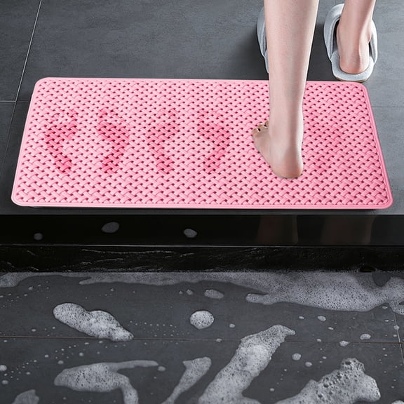 cpengpj Rectangular Shower Mat Bathtub Mat Non-Slip, Soft Comfort Bath Mat, Antis Fall Suction Cup Floor Mat Massage Bathmat for Shower, Tub, Bathroom, Wet Areas