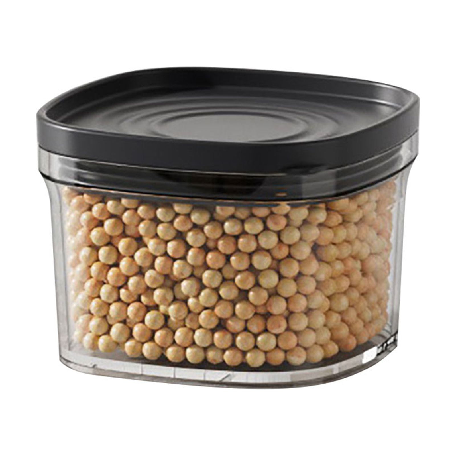 Wall-Mounted Grain Storage Box – Clear Plastic Rice & Cereal Container with Press Funnel