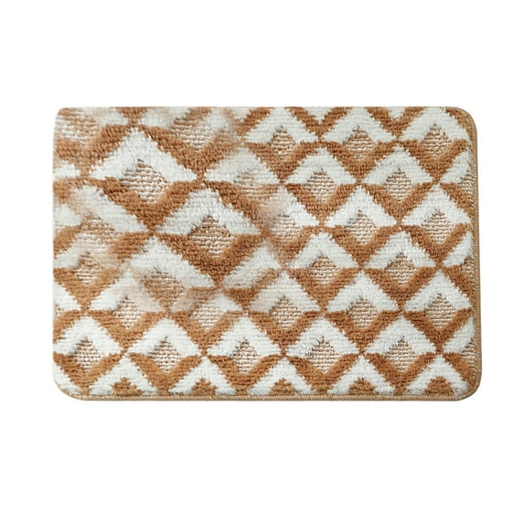 cpengpj Soft Microfiber Striped Bathroom Rugs Water-Absorbing Bath Mat Machine-Woven Floor Carpet for Bathroom Bedroom Entryway Rug Non-Slip Doorstep Foot Mat