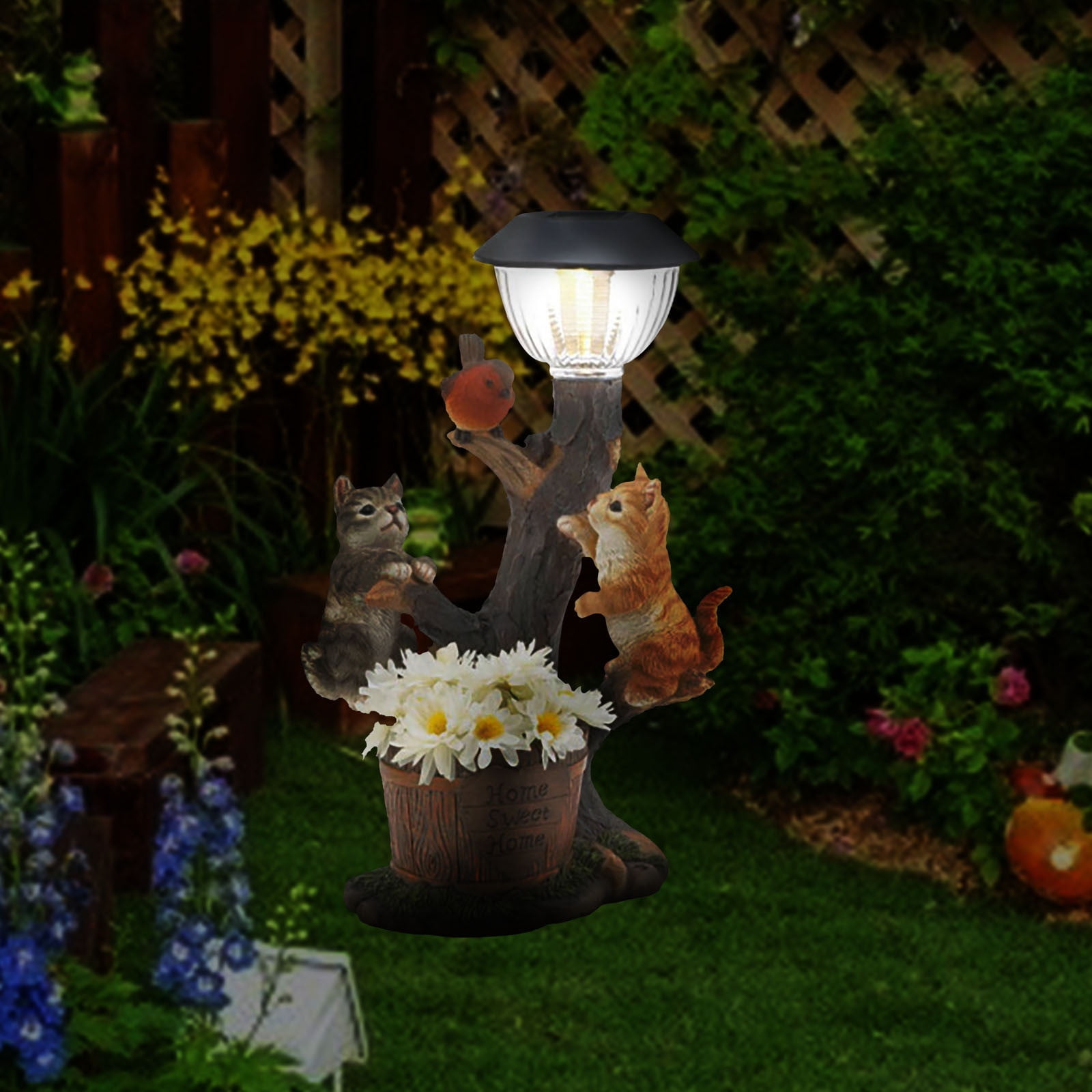 cpengpj Clearance Solar Rabbit Garden Statue with Welcome Sign, Solar ...