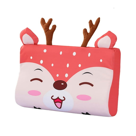 cpengpj Summer Breathable Children's Ice Silk Cool Pillow, Soft Velvet Kindergarten Nap Neck Protection Pillow Summer Student Pillow with Adjustable Strap