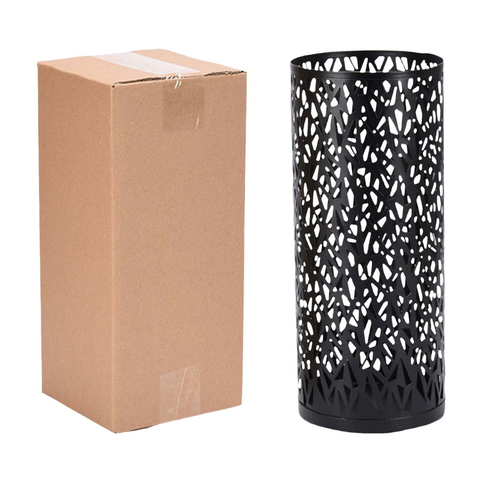 cpengpj Umbrella Stand Umbrella Holder for Entryway, Metal Hollowed Freestanding Round Umbrella Holder Organizer Bin, for Home Hotel Office