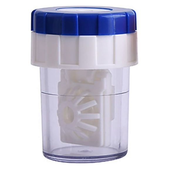 cpengpj Contact Lens Cleaner Case Plastic Portable Manual Rotating Cleaning Box for Soaking and Storage, Easy to Use Travel Friendly