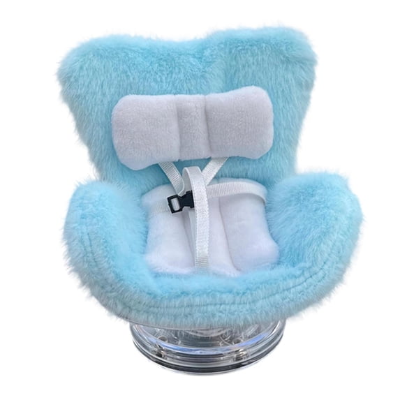 cpengpj Doll Car Seat with Rotation Base, Soft Plush Cushion, Vent Clip and Desktop Stand for Car Vent Decoration and Doll Display