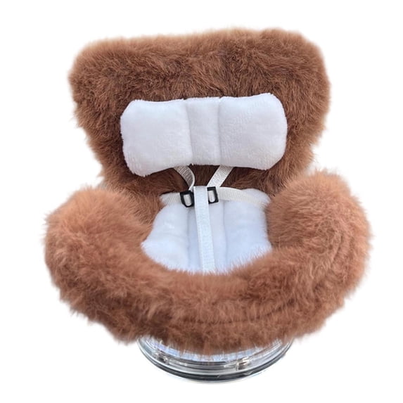 cpengpj Doll Car Seat with Rotation Base, Soft Plush Cushion, Vent Clip and Desktop Stand for Car Vent Decoration and Doll Display