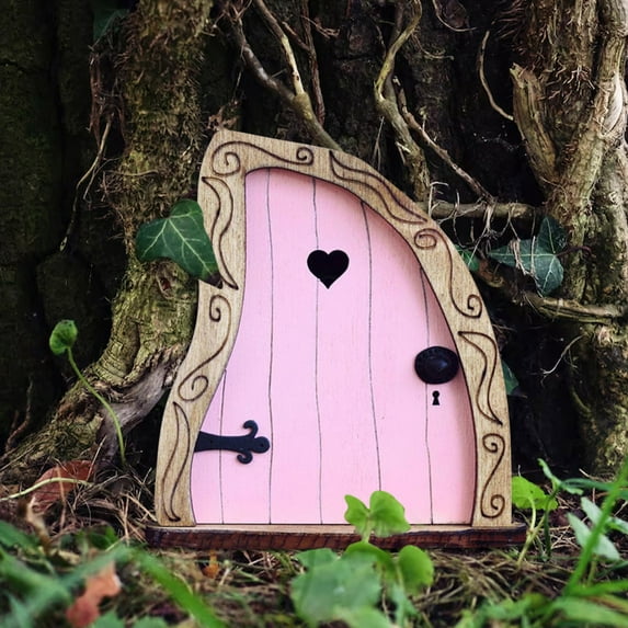cpengpj Fairy Door and Windows, Glow in The Dark Yard Art Sculpture Decoration for Kids Room, Wall and Trees Outdoor | Miniature Garden Outdoor Decor Accessories