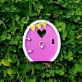 thumbnail image 1 of cpengpj Fairy Door Wooden Miniature Fairy Garden Doors Outdoor Mini Fairy Gnome House Accessories for Tree Trunk Ornaments Garden Miniatures, Garden Sculptures and Statues, 1 of 3