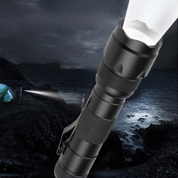 cpengpj Flashlight 1-Piece, 1200 LM Strong Light Type C Charging 5 Speeds Adjustment, for Outdoor Camping and Emergency Use