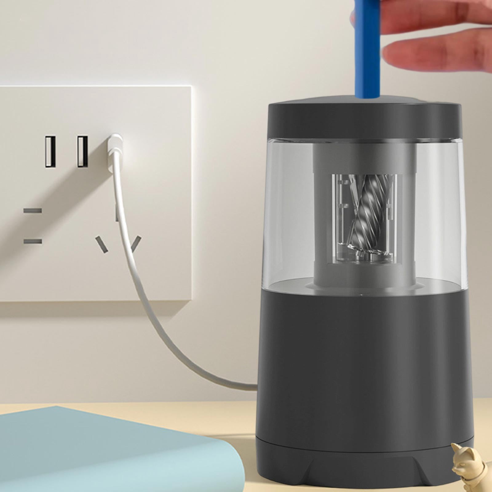 cpengpj Fully Automatic Electric Pencil Sharpener, USB Powered, for ...