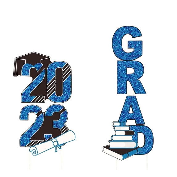 cpengpj Graduation Yard Sign Lawn Sign Congrats Grad Welcome Metal Garden Stakes for Home Outside Lawn Porch Walkway Decor