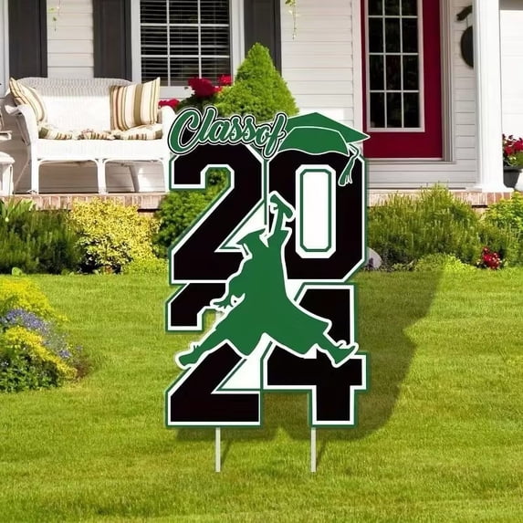 cpengpj Graduation Yard Signs, Outdoor Decor with Stakes, Vibrant Grad Party Supplies for Lawn, Garden and Indoor Celebration, High School and College Grad Party Decorations