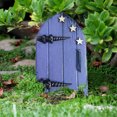 thumbnail image 1 of cpengpj Green Fairy Door Wooden Miniature Doors Outdoor Mini Fairy Gnome House Accessories for Tree Trunk Ornaments Garden Miniatures, Garden Sculptures and Statues, 1 of 4