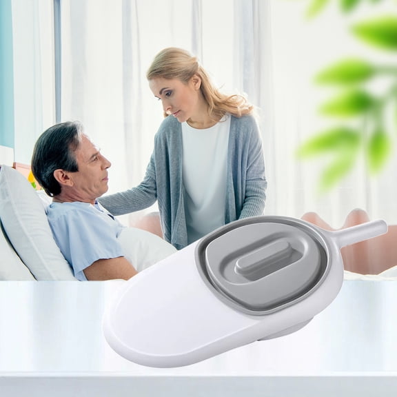 cpengpj Leak-Proof Adult Bedside Potty 1-Pack, Smooth Surface with Sealed Lid, for Elderly Care Room Patient Bedside Use