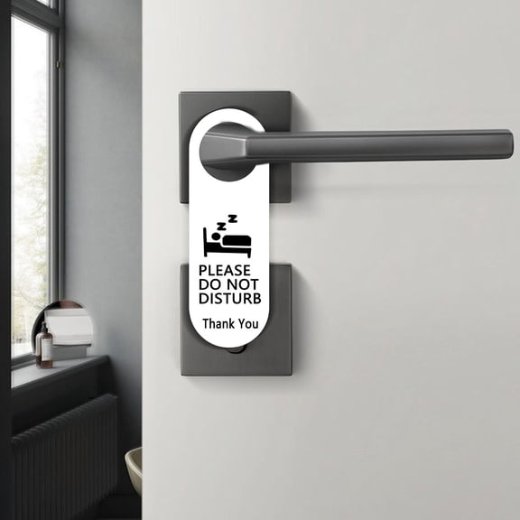 cpengpj No-Tool Assembly Do Not Disturb Sign 1-Pack,Weather Resistant Fade Proof,for Hotel Guest Room Uninterrupted Rest Reminder