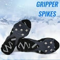 thumbnail image 1 of cpengpj Non-Slip Silicone Shoe Grips with 5 Alloy Teeth, Ice Cleats for Hiking Boots and Snow Shoes, Black L Size (42-46), 2-Pack Winter Traction Gear for Ice Fishing Climbing, 1 of 9