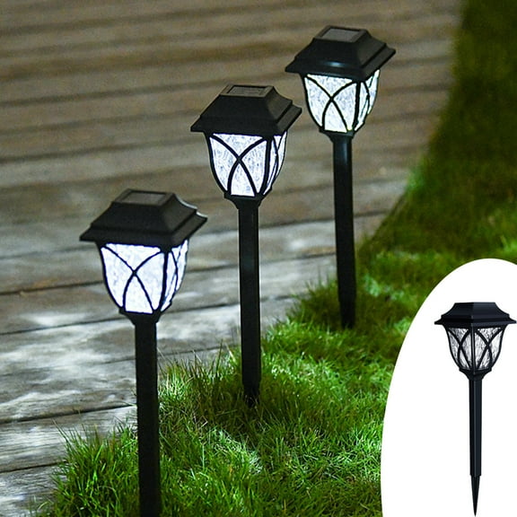 cpengpj Patio Furniture Set Solar Lights Outdoor 2-Pack, Waterproof Plastic Garden Lights with Water Ripple Design, Auto On/Off, Super Bright for Yard Walkway Patio