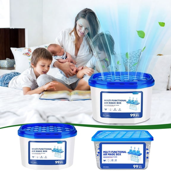 cpengpj Power-Complimentary Air Purification Box 2-Pack,Greenery-Based Formula Traps Fine Particles,for Home Closet Odor Elimination Pet-Reliable No Electricity Needed