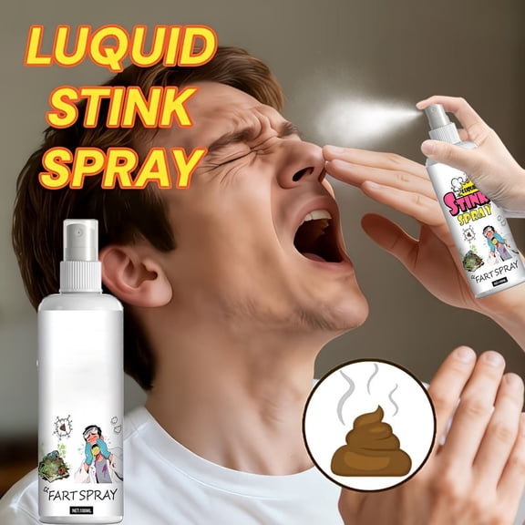 cpengpj Prank Stink Spray 1-Piece 3.38 oz Poop Scented Foul Smelling Fast Dissipating Formula for Party Entertainment and Interactive Gatherings