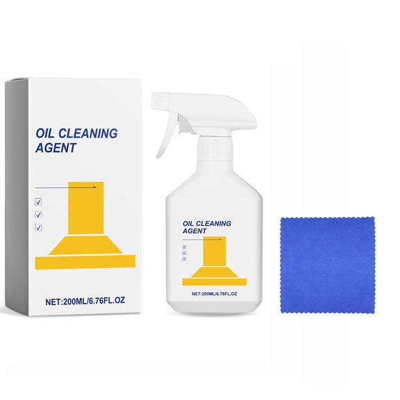 cpengpj Professional Grade Heavy Duty Degreaser for Kitchen, Multi-Surface Cleaner for Stovetops, Ovens, Countertops, Non-Toxic, Fresh Scent, Fast-Acting Formula, 200ml Oil Remover Spray