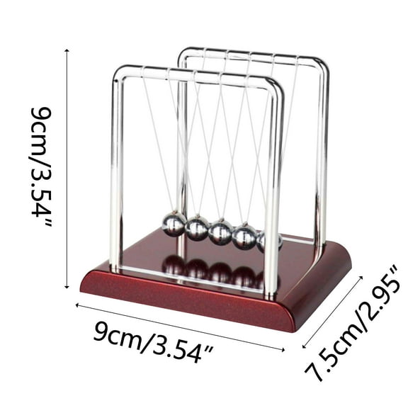 cpengpj Red Base Balance Swing Ball Ornament, Plastic and Metal Educational Science Toy for Kids, Home Office Desk Decor with Physics Learning Fun, Conservation of Energy Demonstration