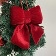 thumbnail image 1 of cpengpj Red Velvet Christmas Bow Tree Decoration Hanging Ornament, 14cm Cloth Festive Home Decor for Xmas Wedding Party, 1 of 6