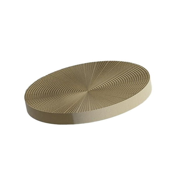 cpengpj 39x39x2.5cm 250g Khaki Paper Round Cat Scratcher Refill, Carousel Replacement Core Pet Claw Sharpening Toys, Convenient Replacement