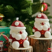 cpengpj Santa Claus Scented Candle, Festive Multicolor Soy Wax Holiday Home Decor, Compact 6.9cm Christmas Tabletop Centerpiece with Long-Lasting Fragrance, Unique Gift for Christmas