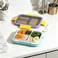 cpengpj Smile-Themed 2-Compartment Lunch Box, Food-Grade Plastic, for ...
