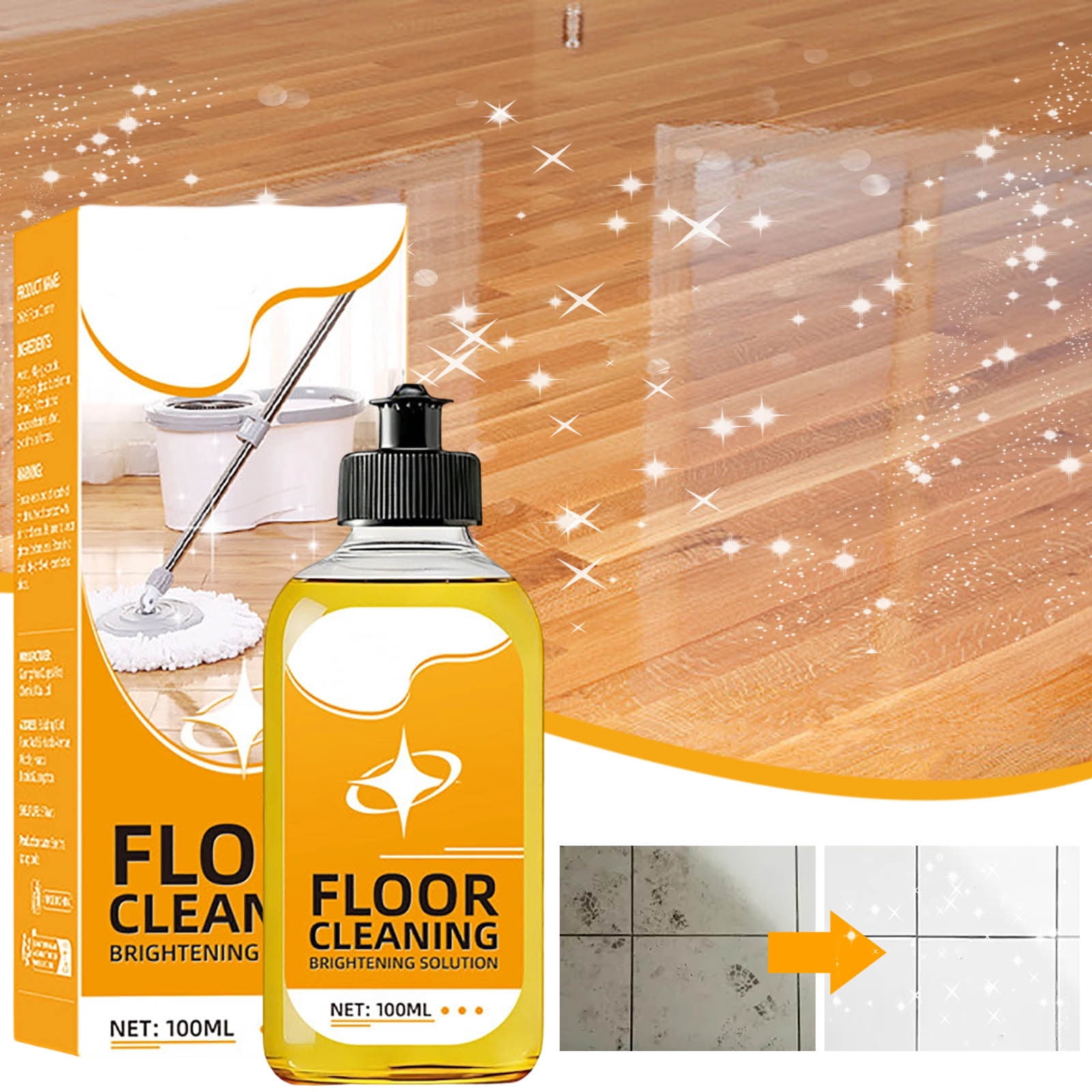 cpengpj Stain Removing Floor Cleaning Brightening Liquid 3.4oz ...