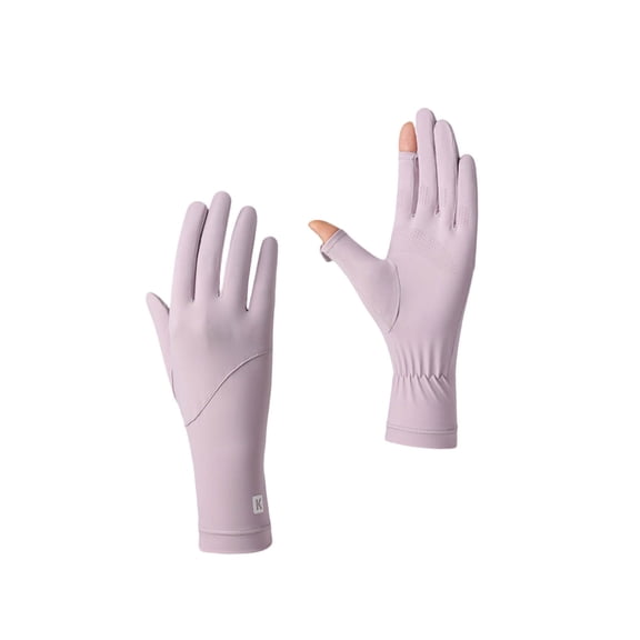 cpengpj UV-Protective Sunscreen Gloves 1-Pair,Ice Silk Breathable Touchscreen Compatible,for Summer Outdoor Driving Cycling Sunburn Prevention